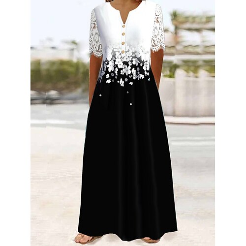 Dame Lang kjole Maxikjole Uformell kjole Blonde kjole Kjole med A-linje Blomstret Mote Moderne Daglig Ferie Stevnemøte Blonde Lapper Halvlange ermer V-hals Kjole Normal Svart Sommer Vår S M L XL XXL
Dame Lang kjole Maxikjole Uformell kjole Blonde kjole Kjole med A-linje Blomstret Mote Moderne Daglig Ferie Stevnemøte Blonde Lapper Halvlange ermer V-hals Kjole Normal Svart Sommer Vår S M L XL XXL