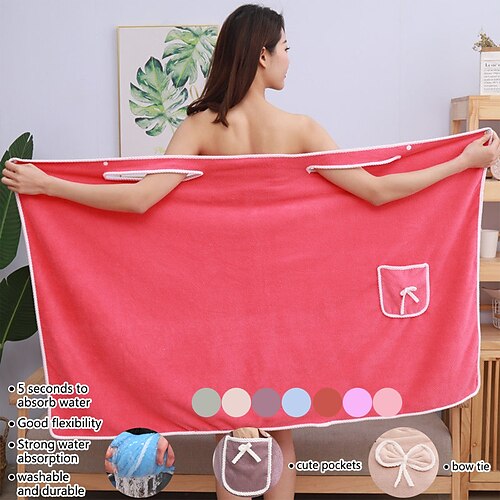 

Plus Size 80-180 Catties Can Wear Bath Towel Women's Sling Bathrobe Bath Skirt Thickened Adult Than Pure Cotton Absorbent