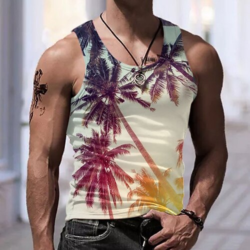 Herre Vest Top Ærmeløs T-shirt til mænd Grafisk Kokos palme Rund hals Tøj 3D-udskrivning Daglig Sport Uden ærmer Trykt mønster Mode Designer Muskel
Herre Vest Top Ærmeløs T-shirt til mænd Grafisk Kokos palme Rund hals Tøj 3D-udskrivning Daglig Sport Uden ærmer Trykt mønster Mode Designer Muskel