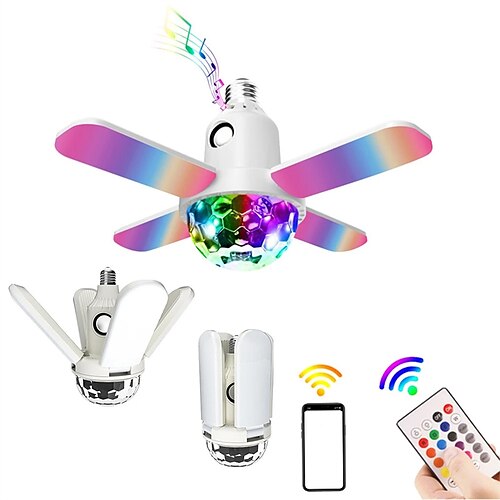 Colorido led e27 bombilla 4 hojas lámpara música bluetooth audio control remoto plegable proyección navideña luz estrellada
Colorido led e27 bombilla 4 hojas lámpara música bluetooth audio control remoto plegable proyección navideña luz estrellada