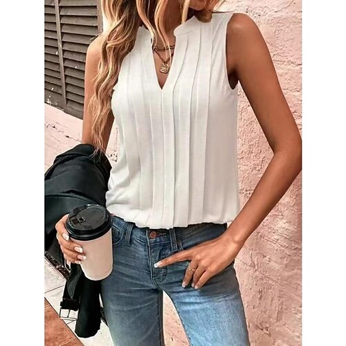 Débardeur Femme Blanche Plein Sans Manches Casual basique Col Mao Normal Standard S
Débardeur Femme Blanche Plein Sans Manches Casual basique Col Mao Normal Standard S