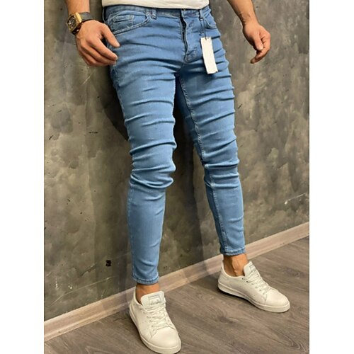 Herre Jeans Bukser Denim bukser Lomme Vanlig Komfort Åndbart udendørs Daglig I-byen-tøj Mode Afslappet Sort Blå
Herre Jeans Bukser Denim bukser Lomme Vanlig Komfort Åndbart udendørs Daglig I-byen-tøj Mode Afslappet Sort Blå