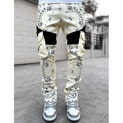 Per uomo Pantaloni cargo Pantaloni Tasca con patta Stampa Stampe astratte Comfort Traspirante Esterno Giornaliero Per uscire Di tendenza Streetwear Nero Bianco
Per uomo Pantaloni cargo Pantaloni Tasca con patta Stampa Stampe astratte Comfort Traspirante Esterno Giornaliero Per uscire Di tendenza Streetwear Nero Bianco