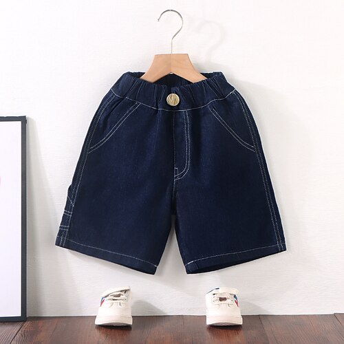 Børn Drenge Shorts Helfarve Komfort Shorts udendørs Mode Sej Navyblå Midt i taljen
Børn Drenge Shorts Helfarve Komfort Shorts udendørs Mode Sej Navyblå Midt i taljen