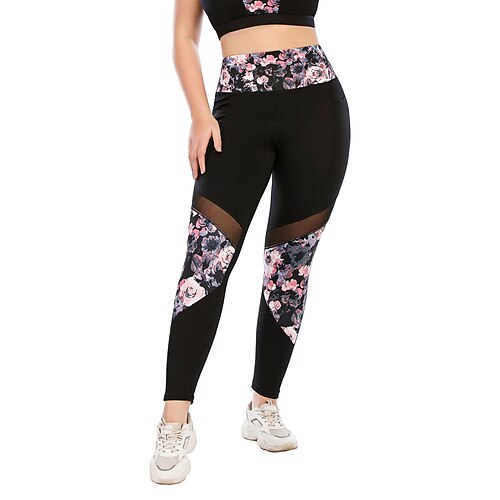 Dame Yogabukser Yoga Leggings Netting med telefonlomme Midjekontroll Rumpeløft Høy Midje Yoga & Danse Sko Trening Treningsøkt Leggings Bunner Blomster Svart Store størrelser sport Sportsklær Høy
Dame Yogabukser Yoga Leggings Netting med telefonlomme Midjekontroll Rumpeløft Høy Midje Yoga & Danse Sko Trening Treningsøkt Leggings Bunner Blomster Svart Store størrelser sport Sportsklær Høy