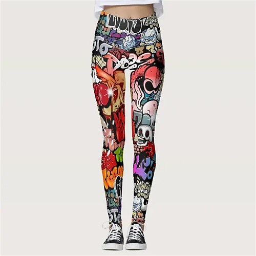 Dame Yoga Leggings Midjekontroll Rumpeløft Høy Midje Yoga & Danse Sko Trening Treningsøkt Avskårede tights Bunner Hodeskaller Rød sport Sportsklær Høy Elastisitet
Dame Yoga Leggings Midjekontroll Rumpeløft Høy Midje Yoga & Danse Sko Trening Treningsøkt Avskårede tights Bunner Hodeskaller Rød sport Sportsklær Høy Elastisitet