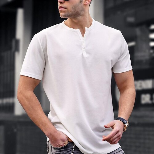 Herren T Shirt Henley Shirt T-Shirt Glatt Henley Strasse Urlaub Kurze Ärmel Bekleidung Modisch Designer Basic
Herren T Shirt Henley Shirt T-Shirt Glatt Henley Strasse Urlaub Kurze Ärmel Bekleidung Modisch Designer Basic