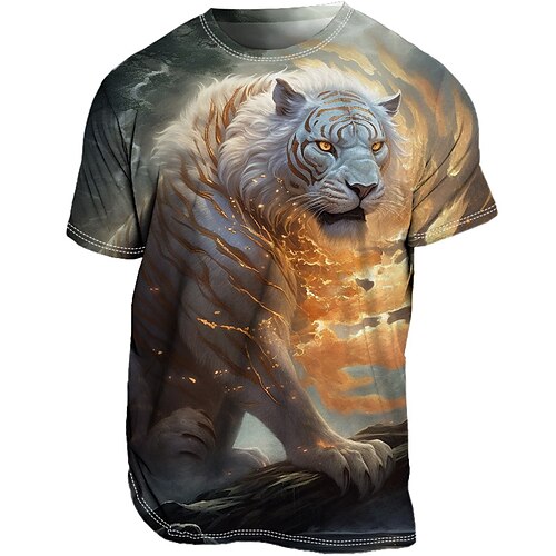 Per uomo maglietta Pop art Animali Tigre Girocollo Abbigliamento Stampa 3D Esterno Giornaliero Manica corta Stampa Di tendenza Originale Vintage
Per uomo maglietta Pop art Animali Tigre Girocollo Abbigliamento Stampa 3D Esterno Giornaliero Manica corta Stampa Di tendenza Originale Vintage
