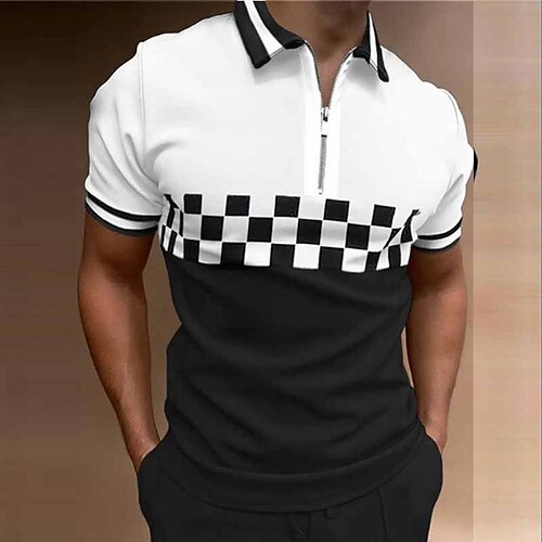 Per uomo Polo con zip POLO Camicia da golf Golf A quadri Stampe astratte Collo ripiegabile Bianco Esterno Strada Maniche corte Cerniera Stampa Abbigliamento Di tendenza Originale Informale Traspirante
Per uomo Polo con zip POLO Camicia da golf Golf A quadri Stampe astratte Collo ripiegabile Bianco Esterno Strada Maniche corte Cerniera Stampa Abbigliamento Di tendenza Originale Informale Traspirante