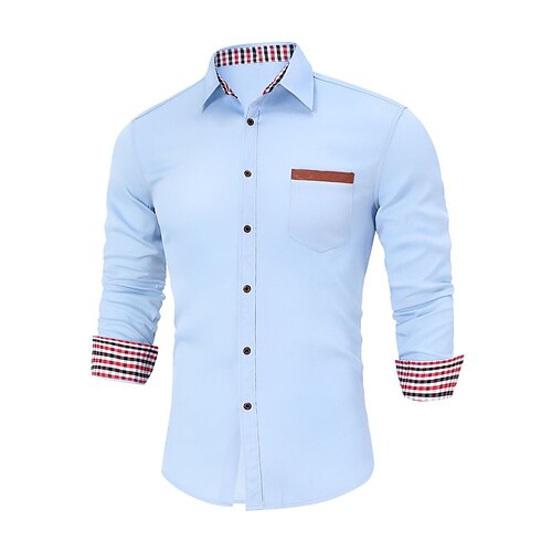 Herre Skjorte Button Up skjorte Sommer skjorte Casual skjorte Blå Langærmet Ternet Vanlig Knaphul Daglig Ferierejse Frontlomme Tøj Mode Afslappet Bekvem
Herre Skjorte Button Up skjorte Sommer skjorte Casual skjorte Blå Langærmet Ternet Vanlig Knaphul Daglig Ferierejse Frontlomme Tøj Mode Afslappet Bekvem