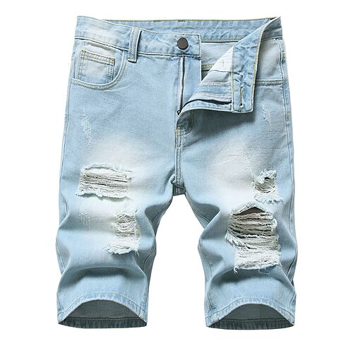 Per uomo Jeans Pantaloncini di jeans Tasche Strappato Liscio Comfort Traspirante Giornaliero Per uscire Di tendenza Informale Nero Blu
Per uomo Jeans Pantaloncini di jeans Tasche Strappato Liscio Comfort Traspirante Giornaliero Per uscire Di tendenza Informale Nero Blu