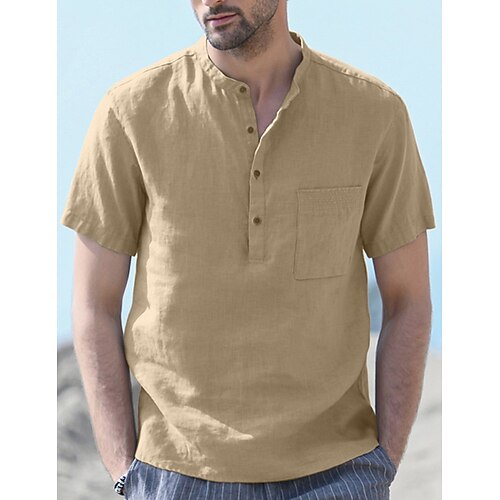 Per uomo camicia di lino Camicia Camicia estiva Maglietta informale Camicia da spiaggia Nero Cachi Grigio Manica corta Liscio Colletto alla coreana Primavera estate Hawaiano Per eventi Abbigliamento
Per uomo camicia di lino Camicia Camicia estiva Maglietta informale Camicia da spiaggia Nero Cachi Grigio Manica corta Liscio Colletto alla coreana Primavera estate Hawaiano Per eventi Abbigliamento