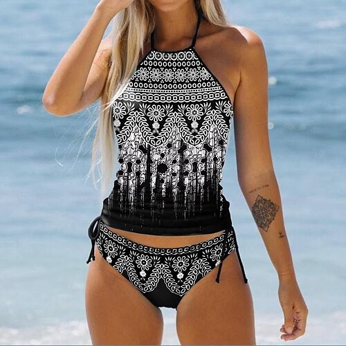 Per donna Costumi da bagno Tankini 2 pezzi Normale Costume da bagno 2 pezzi Stampe Pop art Nero Rosa Blu Costumi da bagno Sportivo Abbigliamento mare Estate
Per donna Costumi da bagno Tankini 2 pezzi Normale Costume da bagno 2 pezzi Stampe Pop art Nero Rosa Blu Costumi da bagno Sportivo Abbigliamento mare Estate