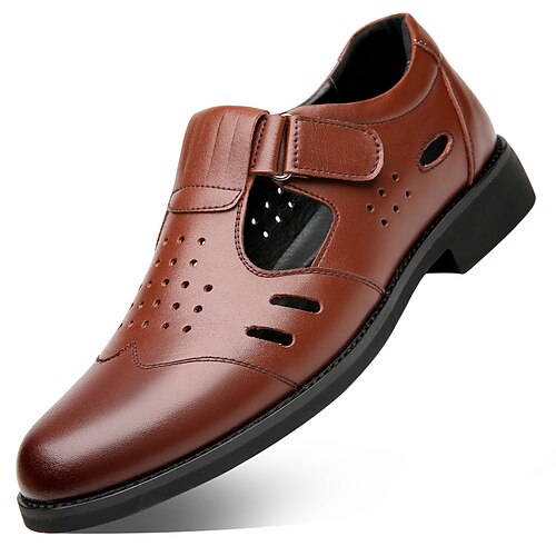 Herre Sko Sandaler En pedal Lærsko Skinnsandaler Forretning Fritid Kinoiserie Daglig Fest / aften Gange Lær Pustende Svart Brun Vår Høst
Herre Sko Sandaler En pedal Lærsko Skinnsandaler Forretning Fritid Kinoiserie Daglig Fest / aften Gange Lær Pustende Svart Brun Vår Høst