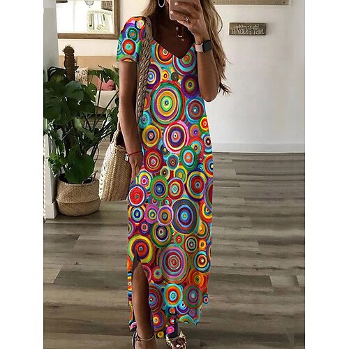 Dame Lang kjole Maxikjole Hverdagskjole Print kjole Geometrisk Romantik Moderne Daglig Ferierejse Lomme Delt Kortærmet V-hals Kjole Løstsiddende Rød Sommer Forår S M L XL XXL
Dame Lang kjole Maxikjole Hverdagskjole Print kjole Geometrisk Romantik Moderne Daglig Ferierejse Lomme Delt Kortærmet V-hals Kjole Løstsiddende Rød Sommer Forår S M L XL XXL