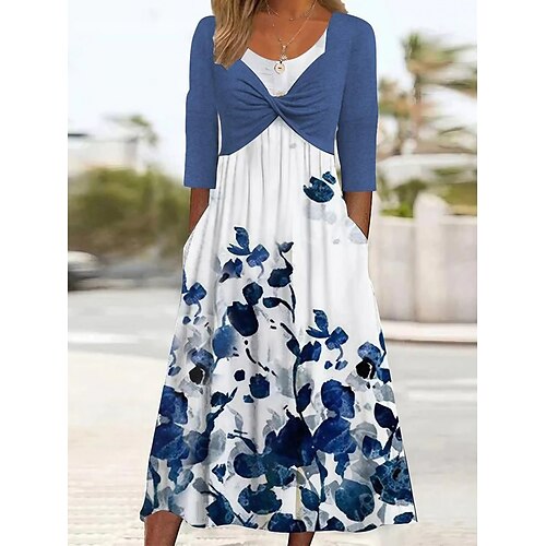 Dame Uformell kjole Kjole med A-linje Sommerkjole Blomstret Fargeblokk Rynket Lomme Crew-hals Midikjole Aktiv Mote utendørs Daglig Halvlange ermer Løstsittende Hvit Grønn Sommer Vår S M L XL XXL
Dame Uformell kjole Kjole med A-linje Sommerkjole Blomstret Fargeblokk Rynket Lomme Crew-hals Midikjole Aktiv Mote utendørs Daglig Halvlange ermer Løstsittende Hvit Grønn Sommer Vår S M L XL XXL