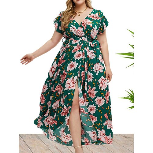 Per donna Plus Size Abito casual Vestito svasato vestito a flori Floreale Abito lungo Abito lungo Manica corta Lacci Spacco A V Di tendenza Giornaliero Verde Estate Primavera XL XXL 3XL 4XL 5XL
Per donna Plus Size Abito casual Vestito svasato vestito a flori Floreale Abito lungo Abito lungo Manica corta Lacci Spacco A V Di tendenza Giornaliero Verde Estate Primavera XL XXL 3XL 4XL 5XL