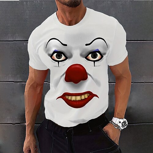 Herre T skjorte Grafisk Joker Crew-hals Klær 3D-utskrift utendørs Daglig Kortermet Trykt mønster Mote Designer Årgang
Herre T skjorte Grafisk Joker Crew-hals Klær 3D-utskrift utendørs Daglig Kortermet Trykt mønster Mote Designer Årgang