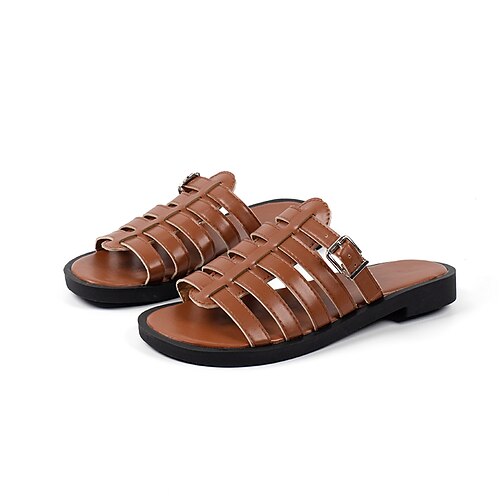 Per donna Pantofole Taglie forti Piatto Punta aperta Similpelle Mocassino Tinta unica Marrone chiaro Marrone scuro Nero
Per donna Pantofole Taglie forti Piatto Punta aperta Similpelle Mocassino Tinta unica Marrone chiaro Marrone scuro Nero