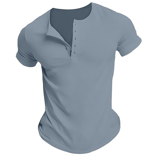 Per uomo Camicia Henley T-shirt Liscio Henley Strada Da mare Maniche corte Pulsante Abbigliamento Di tendenza Originale Essenziale
Per uomo Camicia Henley T-shirt Liscio Henley Strada Da mare Maniche corte Pulsante Abbigliamento Di tendenza Originale Essenziale