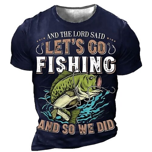 Herre T-shirt Grafisk Fiskeri Rund hals Tøj 3D-udskrivning udendørs Daglig Kortærmet Trykt mønster Mode Designer Årgang
Herre T-shirt Grafisk Fiskeri Rund hals Tøj 3D-udskrivning udendørs Daglig Kortærmet Trykt mønster Mode Designer Årgang
