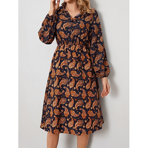 Dame Uformell kjole Kjole med A-linje Print kjole Abstrakt Trykt mønster Skjortekrage Midikjole Mote Moden Daglig Ferie Langermet Normal Brun Vår Høst S M L XL
Dame Uformell kjole Kjole med A-linje Print kjole Abstrakt Trykt mønster Skjortekrage Midikjole Mote Moden Daglig Ferie Langermet Normal Brun Vår Høst S M L XL