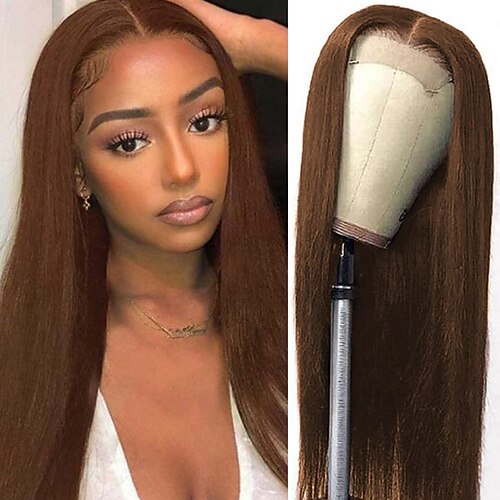 # 4 parrucche frontali in pizzo per capelli umani color cioccolato per donne nere dritte 4x4x1 t parte parrucche con chiusura in pizzo parrucche brasiliane per capelli umani pre pizzicate densità 150%
# 4 parrucche frontali in pizzo per capelli umani color cioccolato per donne nere dritte 4x4x1 t parte parrucche con chiusura in pizzo parrucche brasiliane per capelli umani pre pizzicate densità 150%