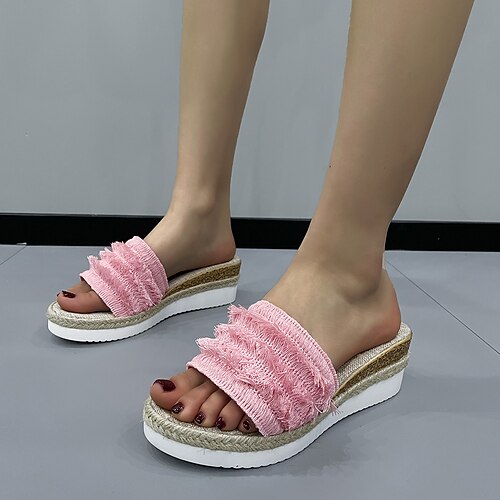 Per donna Pantofole Taglie forti Zeppa Punta aperta Similpelle Mocassino Rosa Verde
Per donna Pantofole Taglie forti Zeppa Punta aperta Similpelle Mocassino Rosa Verde