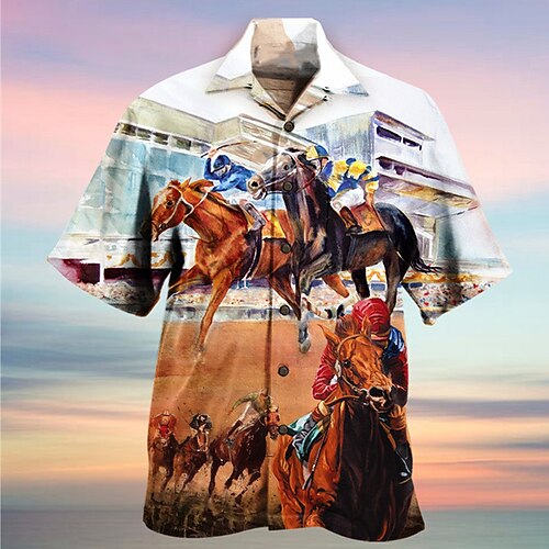 Homens Camisa Social Camisa havaiana Cavalo Spot de Luz Multi-Colorida Estampas Abstratas colar cubano Branco Azul Verde Cáqui Ao ar livre Casual Manga Curta Imprimir Roupa Esportes Moda Roupa de rua
Homens Camisa Social Camisa havaiana Cavalo Spot de Luz Multi-Colorida Estampas Abstratas colar cubano Branco Azul Verde Cáqui Ao ar livre Casual Manga Curta Imprimir Roupa Esportes Moda Roupa de rua