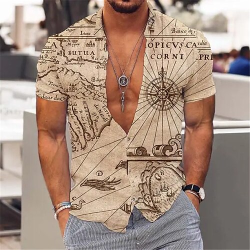 Homme Chemise Chemises hawaïennes vintage Carte Imprimés Photos Rétro Vintage Boussole Col rabattu Blanche Kaki Extérieur Plein Air Manches courtes Imprimer Vêtement Tenue Mode Vêtement de rue Design
Homme Chemise Chemises hawaïennes vintage Carte Imprimés Photos Rétro Vintage Boussole Col rabattu Blanche Kaki Extérieur Plein Air Manches courtes Imprimer Vêtement Tenue Mode Vêtement de rue Design