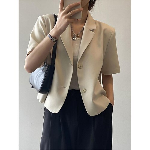 Per donna Giacca Formale Pulsante Liscio Antivento Streetwear Morbido Capispalla Manica lunga Primavera Nero S
Per donna Giacca Formale Pulsante Liscio Antivento Streetwear Morbido Capispalla Manica lunga Primavera Nero S