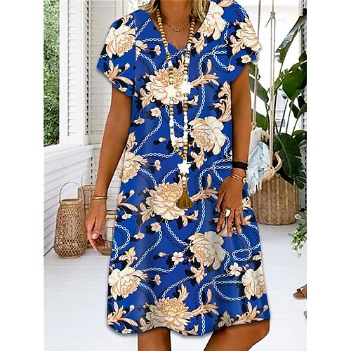 Dame Uformell kjole Skiftkjole Print kjole Blomstret Trykt mønster V-hals Midikjole Aktiv Mote utendørs Daglig Kortermet Løstsittende Hvit Navyblå Kongeblå Sommer Vår S M L XL XXL
Dame Uformell kjole Skiftkjole Print kjole Blomstret Trykt mønster V-hals Midikjole Aktiv Mote utendørs Daglig Kortermet Løstsittende Hvit Navyblå Kongeblå Sommer Vår S M L XL XXL