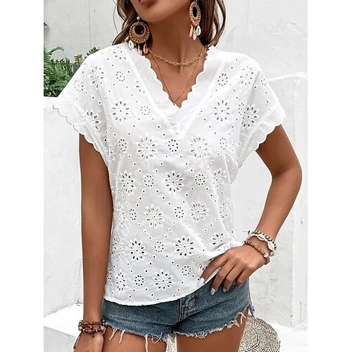 Damen Hemd Bluse Weiß Glatt Ausgeschnitten Kurzarm Casual Basic V Ausschnitt Standard S
Damen Hemd Bluse Weiß Glatt Ausgeschnitten Kurzarm Casual Basic V Ausschnitt Standard S