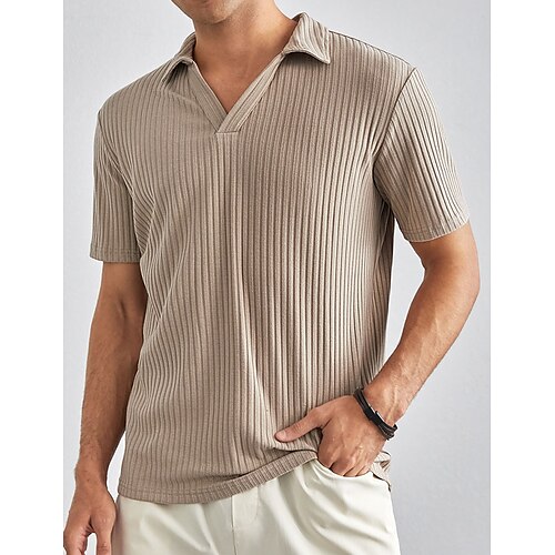 Per uomo maglietta T-shirt con colletto in maglia a costine da uomo T-shirt Liscio Bavero Strada Da mare Manica corta Di base Abbigliamento Originale Essenziale Contemporaneo moderno
Per uomo maglietta T-shirt con colletto in maglia a costine da uomo T-shirt Liscio Bavero Strada Da mare Manica corta Di base Abbigliamento Originale Essenziale Contemporaneo moderno