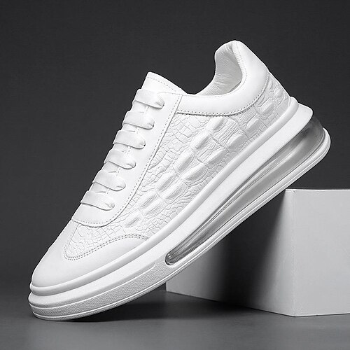 Hombre Zapatillas de deporte Zapatillas de plataforma Zapatos blancos Casual Exterior Diario Zapatos de Paseo Cuero Sintético Transpirable Negro Blanco Verano Primavera
Hombre Zapatillas de deporte Zapatillas de plataforma Zapatos blancos Casual Exterior Diario Zapatos de Paseo Cuero Sintético Transpirable Negro Blanco Verano Primavera