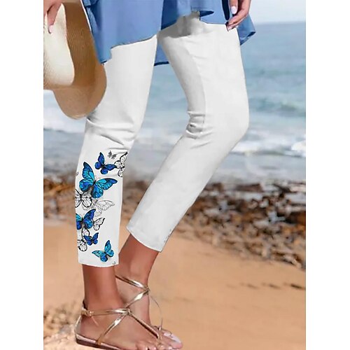 Dame capri shorts Hvid / Hvid Afslappet Afslappet / Hverdag Trykt mønster Elastisk Ankel-længde Åndbart Sommerfugl S M L XL
Dame capri shorts Hvid / Hvid Afslappet Afslappet / Hverdag Trykt mønster Elastisk Ankel-længde Åndbart Sommerfugl S M L XL