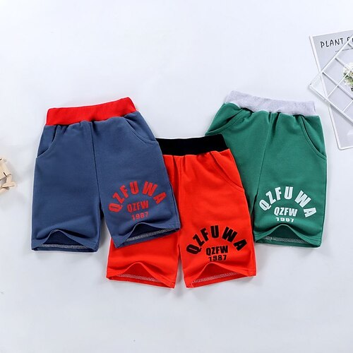 Baby Drenge Shorts Bogstaver Komfort Shorts udendørs Mode Daglig Rød Blå Grøn Midt i taljen
Baby Drenge Shorts Bogstaver Komfort Shorts udendørs Mode Daglig Rød Blå Grøn Midt i taljen