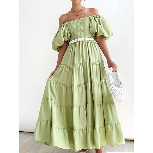 Per donna Abito lungo Abito lungo Abito casual Vestito svasato Abito estivo Liscio Moderno Informale Esterno Giornaliero Per eventi Increspato Con balze Manica corta Squadrata Vestito Standard Nero
Per donna Abito lungo Abito lungo Abito casual Vestito svasato Abito estivo Liscio Moderno Informale Esterno Giornaliero Per eventi Increspato Con balze Manica corta Squadrata Vestito Standard Nero