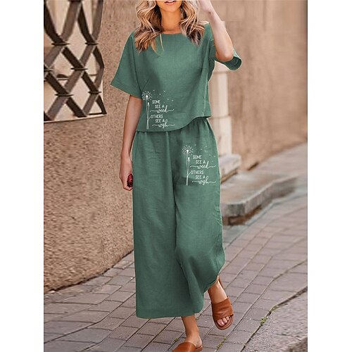 Per donna Pigiami Top e pantalone del pigiama Completi Alfabetico Fiore decorativo Di tendenza Informale Morbido Interni Giornaliero Da letto Cotone Traspirante Girocollo Mezza manica maglietta
Per donna Pigiami Top e pantalone del pigiama Completi Alfabetico Fiore decorativo Di tendenza Informale Morbido Interni Giornaliero Da letto Cotone Traspirante Girocollo Mezza manica maglietta