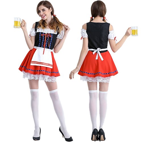 Oktoberfest / øl Cosplay kostume Festkostume Voksne Dame Dragter Festival Oktoberfest øl Festival / ferie Terylene Lys pink / Rød Dame Let Karneval Kostume Anden
Oktoberfest / øl Cosplay kostume Festkostume Voksne Dame Dragter Festival Oktoberfest øl Festival / ferie Terylene Lys pink / Rød Dame Let Karneval Kostume Anden