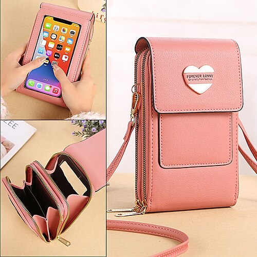 Dame Crossbody taske Pung Møntpung Mobiltelefon pose Kreditkortholder pung PU Læder Daglig Ferie Lynlås Justérbar Letvægt Holdbar Helfarve Sort Gul Lyserød
Dame Crossbody taske Pung Møntpung Mobiltelefon pose Kreditkortholder pung PU Læder Daglig Ferie Lynlås Justérbar Letvægt Holdbar Helfarve Sort Gul Lyserød