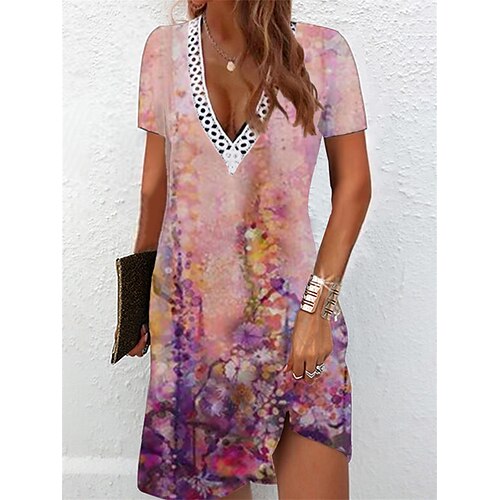 Per donna Vestito casual Abito estivo Abito stampato Floreale Bordo in pizzo Stampa A V Mini abito Di tendenza Moderno Esterno Giornaliero Manica corta Standard Nero Bianco Verde chiaro Estate
Per donna Vestito casual Abito estivo Abito stampato Floreale Bordo in pizzo Stampa A V Mini abito Di tendenza Moderno Esterno Giornaliero Manica corta Standard Nero Bianco Verde chiaro Estate