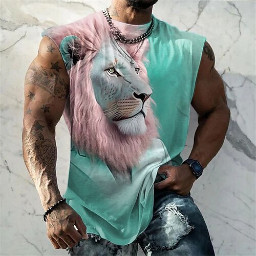 Herre Vest Top Ærmeløs T-shirt til mænd Grafisk Dyr Løve Rund hals Tøj 3D-udskrivning Daglig Sport Uden ærmer Trykt mønster Mode Designer Muskel
Herre Vest Top Ærmeløs T-shirt til mænd Grafisk Dyr Løve Rund hals Tøj 3D-udskrivning Daglig Sport Uden ærmer Trykt mønster Mode Designer Muskel