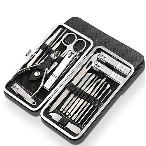 19-in-1-Maniküre-Set aus Edelstahl für die Fußmontage, professionelles Pediküre-Set, Nagelschere und Pflegeset mit Leder-Reiseetui für Damen und Herren
19-in-1-Maniküre-Set aus Edelstahl für die Fußmontage, professionelles Pediküre-Set, Nagelschere und Pflegeset mit Leder-Reiseetui für Damen und Herren