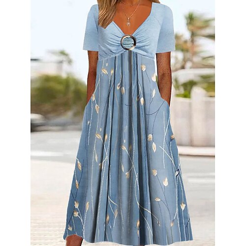 Per donna Vestito casual Abito linea A Abito estivo Floreale Increspato Tasche A V Vestito longuette Di tendenza Moderno Giornaliero Per eventi Manica corta Standard Blu Estate Primavera S M L XL XXL
Per donna Vestito casual Abito linea A Abito estivo Floreale Increspato Tasche A V Vestito longuette Di tendenza Moderno Giornaliero Per eventi Manica corta Standard Blu Estate Primavera S M L XL XXL