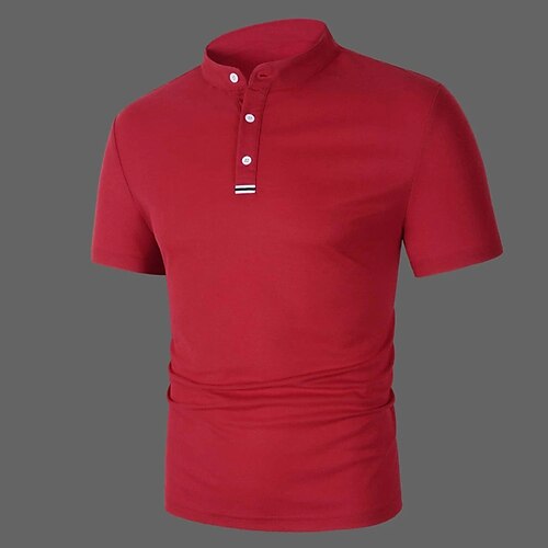 Per uomo POLO Camicia da golf Golf Informale Per eventi Colletto alla coreana Manica corta Di tendenza Essenziale Liscio Pulsante Estate Standard Rosso fuoco Nero Bianco Rosa Verde militare POLO
Per uomo POLO Camicia da golf Golf Informale Per eventi Colletto alla coreana Manica corta Di tendenza Essenziale Liscio Pulsante Estate Standard Rosso fuoco Nero Bianco Rosa Verde militare POLO
