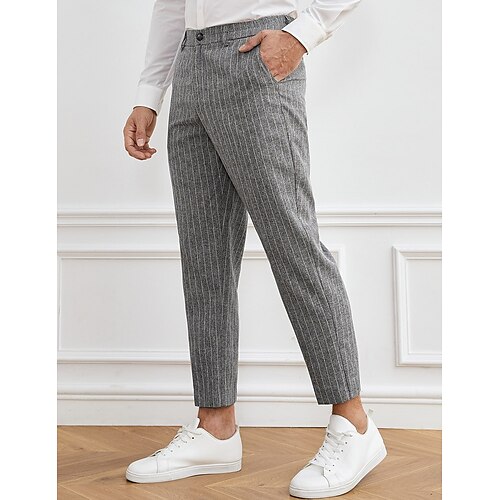 Herre Pæne bukser Bukser Chino bukser Suit Bukser Lomme Stribe Komfort Åndbart Forretning Daglig Afslappet Sort Grå
Herre Pæne bukser Bukser Chino bukser Suit Bukser Lomme Stribe Komfort Åndbart Forretning Daglig Afslappet Sort Grå