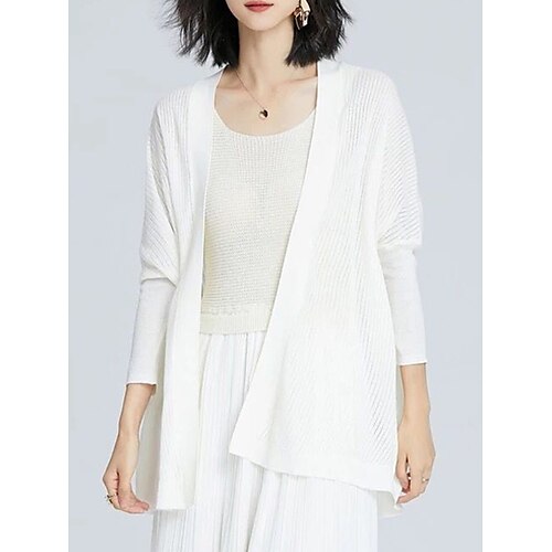 Per donna Cardigan Maglione Maglione A coste Maglia Intrecciato Tinta unica A cappuccio Moda Informale Esterno Interni Estate Primavera Nero Bianco Taglia unica
Per donna Cardigan Maglione Maglione A coste Maglia Intrecciato Tinta unica A cappuccio Moda Informale Esterno Interni Estate Primavera Nero Bianco Taglia unica