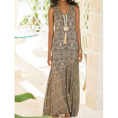 Robe casual Robe Droite Robe Débardeur Femme robe longue Imprime Géométrie Mode Classique du quotidien Vacances Sortie Patchwork Imprimer Sans Manches Col V Robe Standard Noir Bleu Kaki Eté Printemps
Robe casual Robe Droite Robe Débardeur Femme robe longue Imprime Géométrie Mode Classique du quotidien Vacances Sortie Patchwork Imprimer Sans Manches Col V Robe Standard Noir Bleu Kaki Eté Printemps