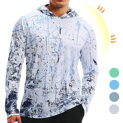 Per uomo Giacca con cappuccio Con cappuccio All'aperto Manica lunga Protezione UV Traspirante Leggero Asciugatura rapida Superiore Estate Primavera Esterno Per la pesca Bianco Blu Verde
Per uomo Giacca con cappuccio Con cappuccio All'aperto Manica lunga Protezione UV Traspirante Leggero Asciugatura rapida Superiore Estate Primavera Esterno Per la pesca Bianco Blu Verde